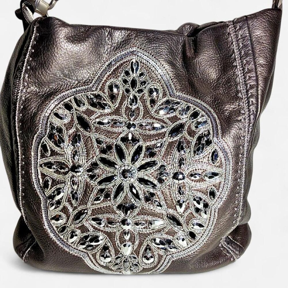 Brighton Women's Brown and Silver Bag